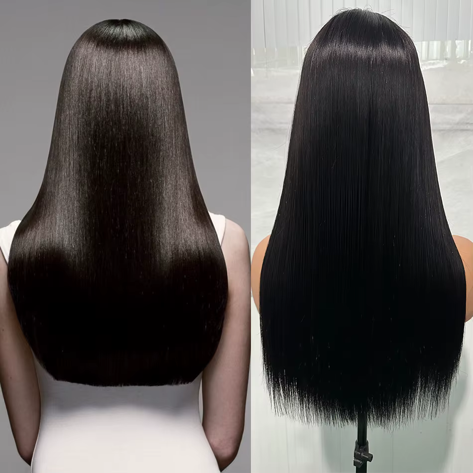 Sophia-Perruques de cheveux humains vierges droites, Super Double proximité Wn, Wear matchs Go, Chev