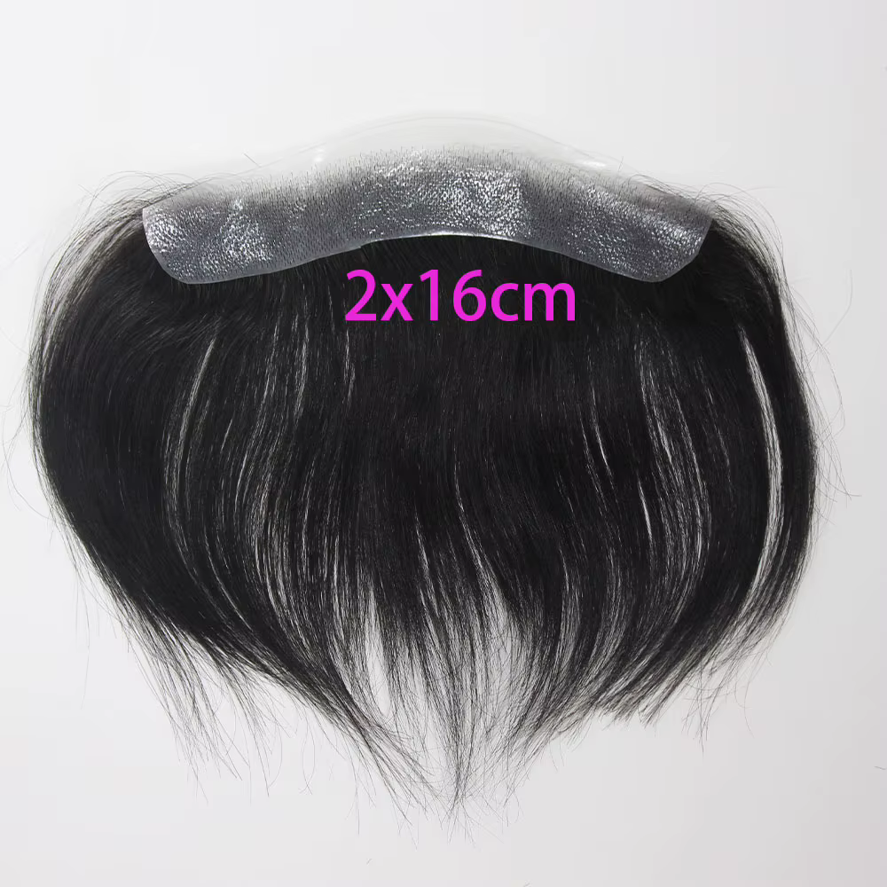 Postiche frontale pour femmes Extensions de cheveux humains front délié PU peau Toppers cheveux remp