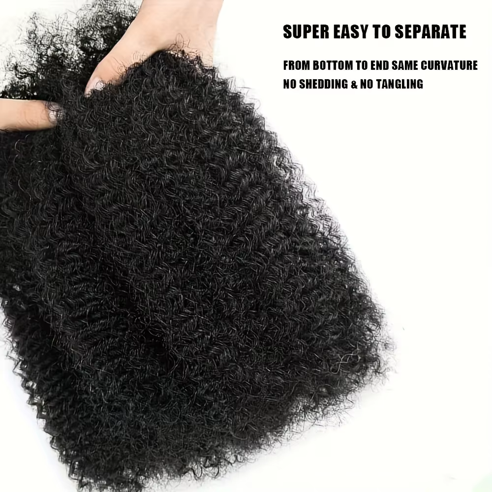 Afro Kinkys cheveux synthétiques en vrac pour Extensions de Dreadlock Loc réparation tressage torsio