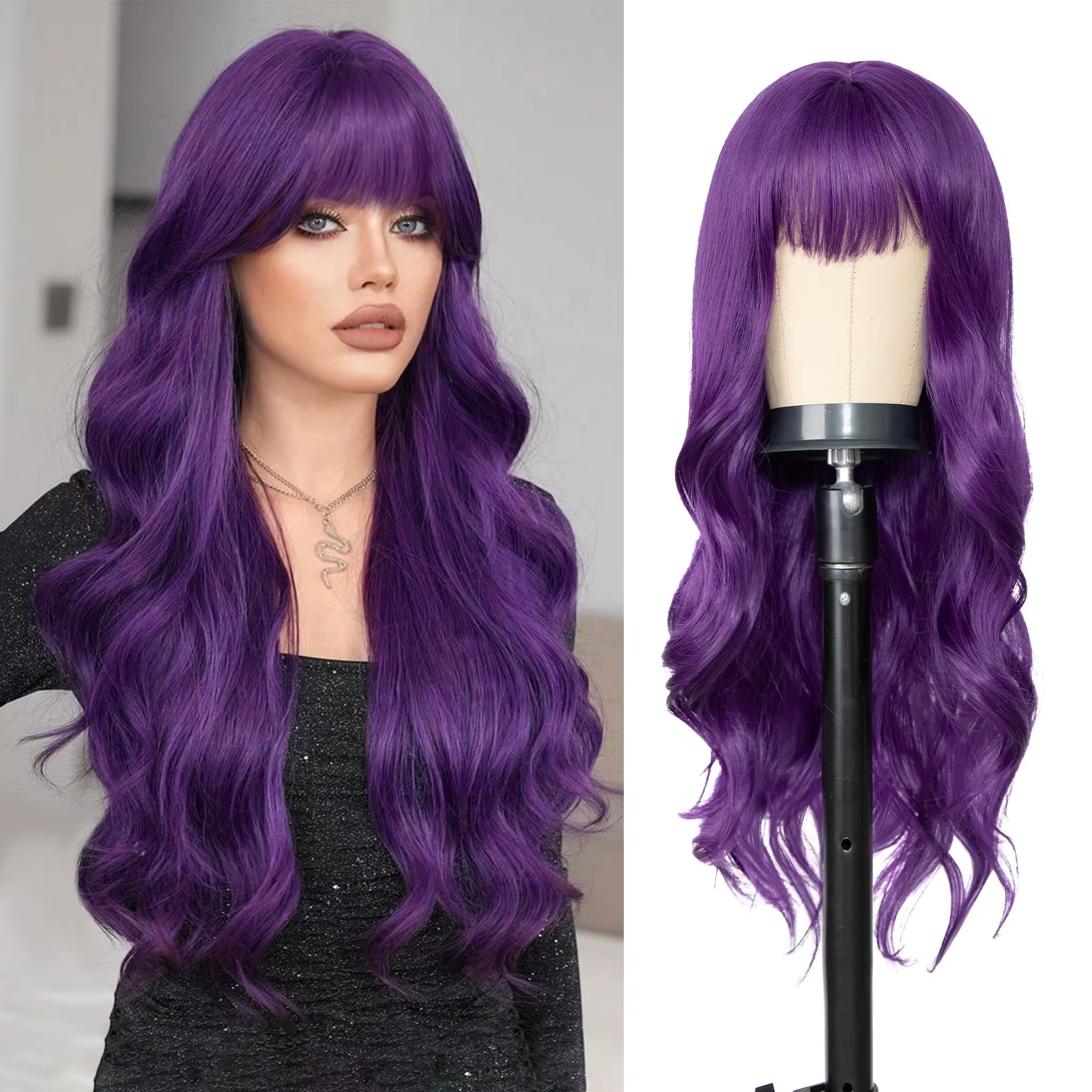 Perruque synthétique longue et bouclée blonde pour Halloween, fête costumée, fête quotidienne, acces