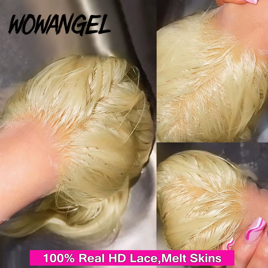Wow Angel 32 pouces perruques sans colle 613 perruques blondes 5x5 HD dentelle fermeture perruques d