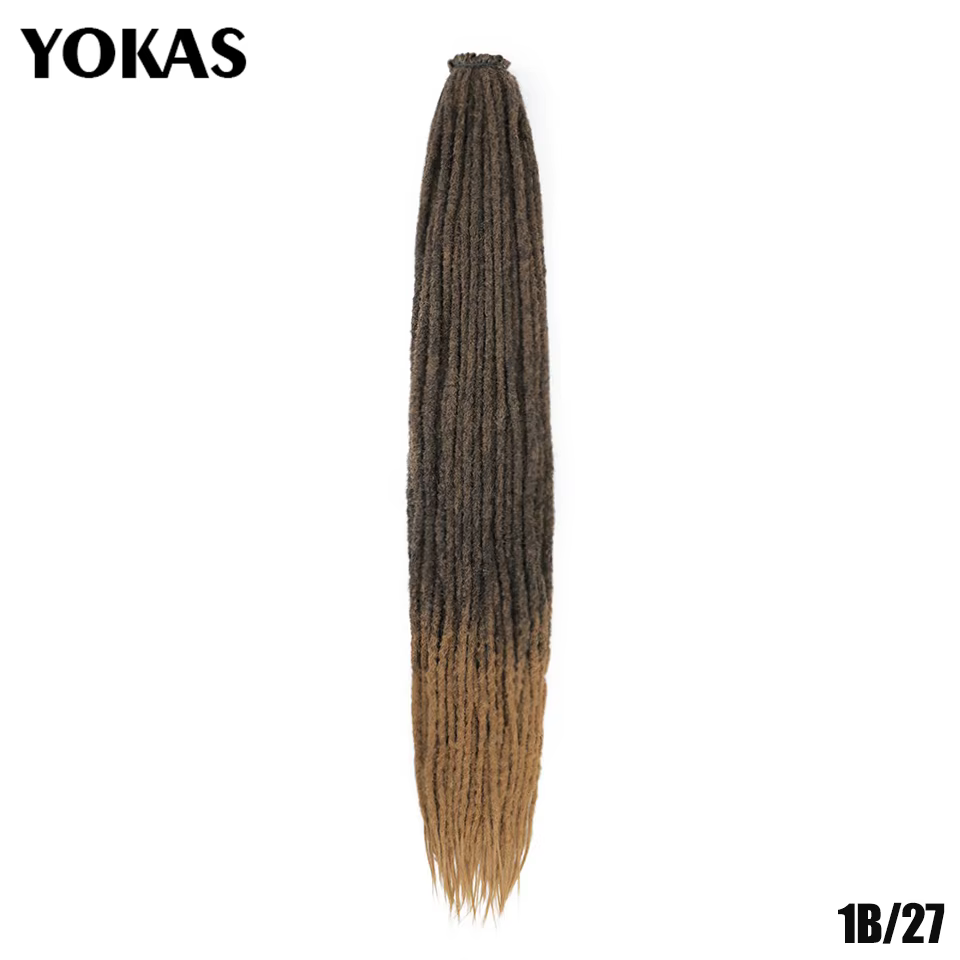 Extensions de Dreadlock synthétiques au Crochet faites à la main, 24 36 pouces, tresses au Crochet p