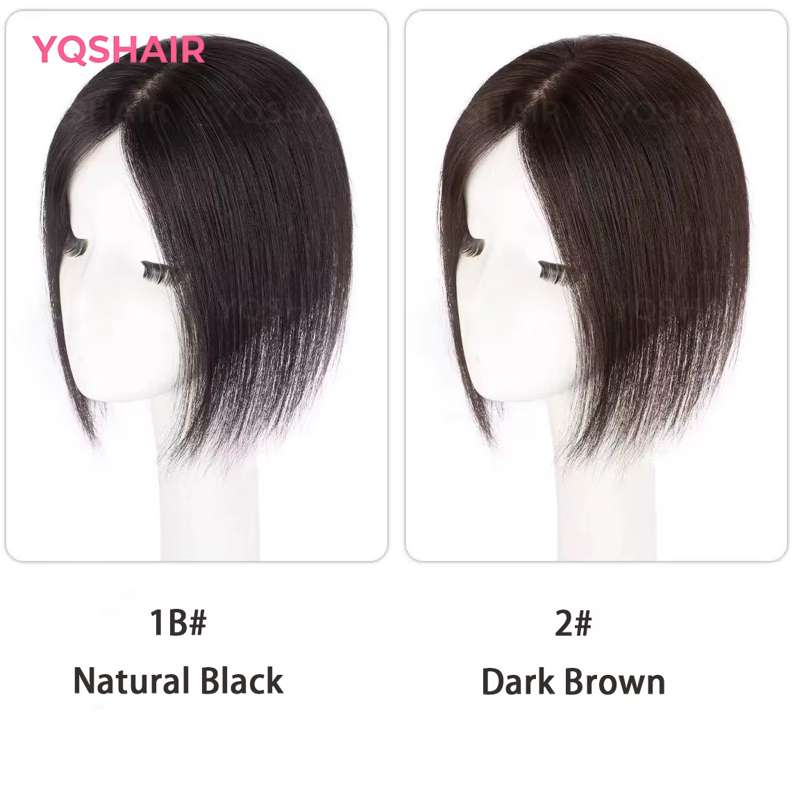 Perruque Lace Closure marron foncé 100% cheveux humains, Base de peau Remy brésilienne, 9x13cm, liss