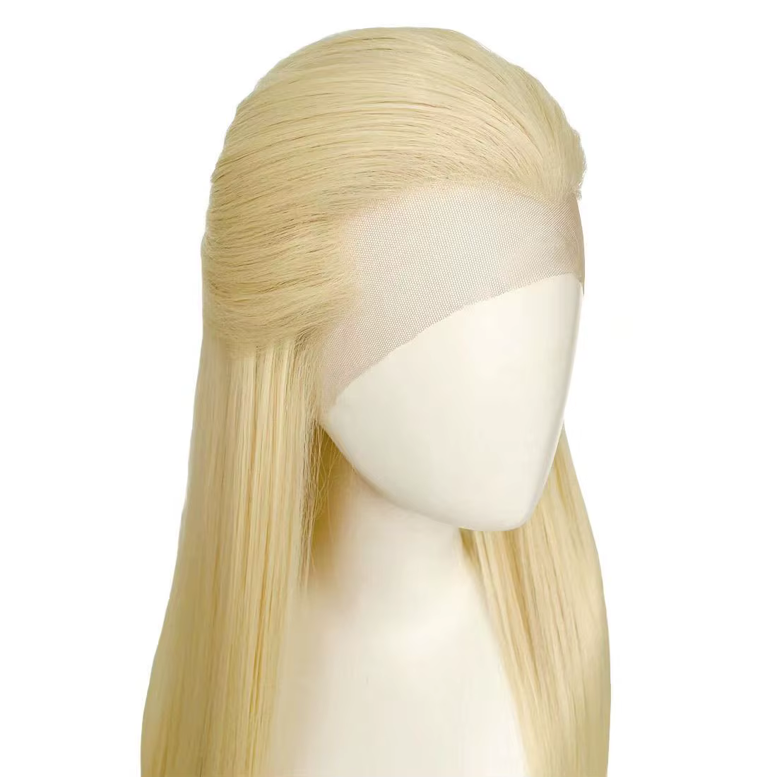 Perruque Lace Front Wig synthétique Blonde 613 pour hommes, perruque Lace Frontal Wig 13*4, 26 pouce