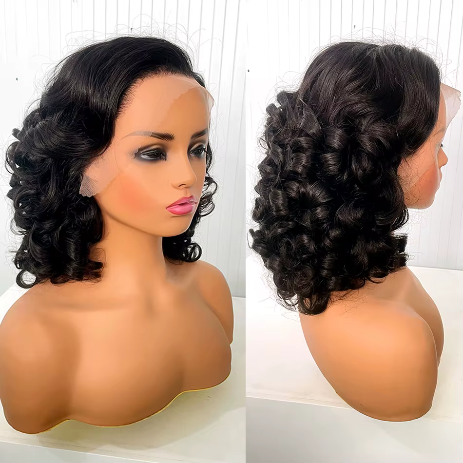 Perruques de cheveux humains de donateur brut 12A 13x4 HD dentelle frontale 250% densité non transfo