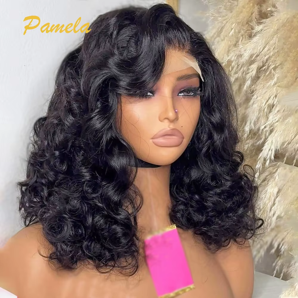 Perruque Blonde Ombre couleur marron perruque de cheveux humains 250 densité lâche vague profonde de