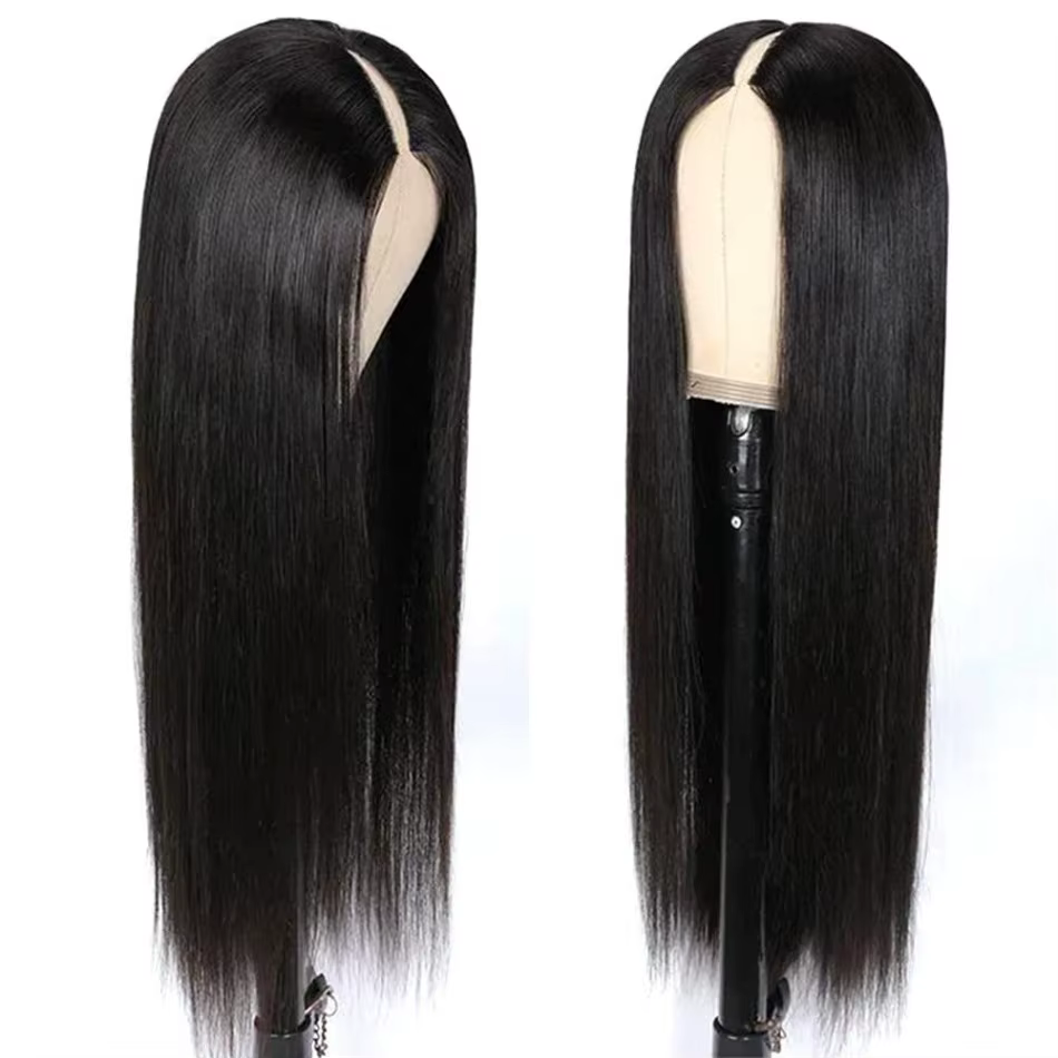 V partie perruques cheveux humains droite brésilienne perruques de cheveux humains pour les femmes n