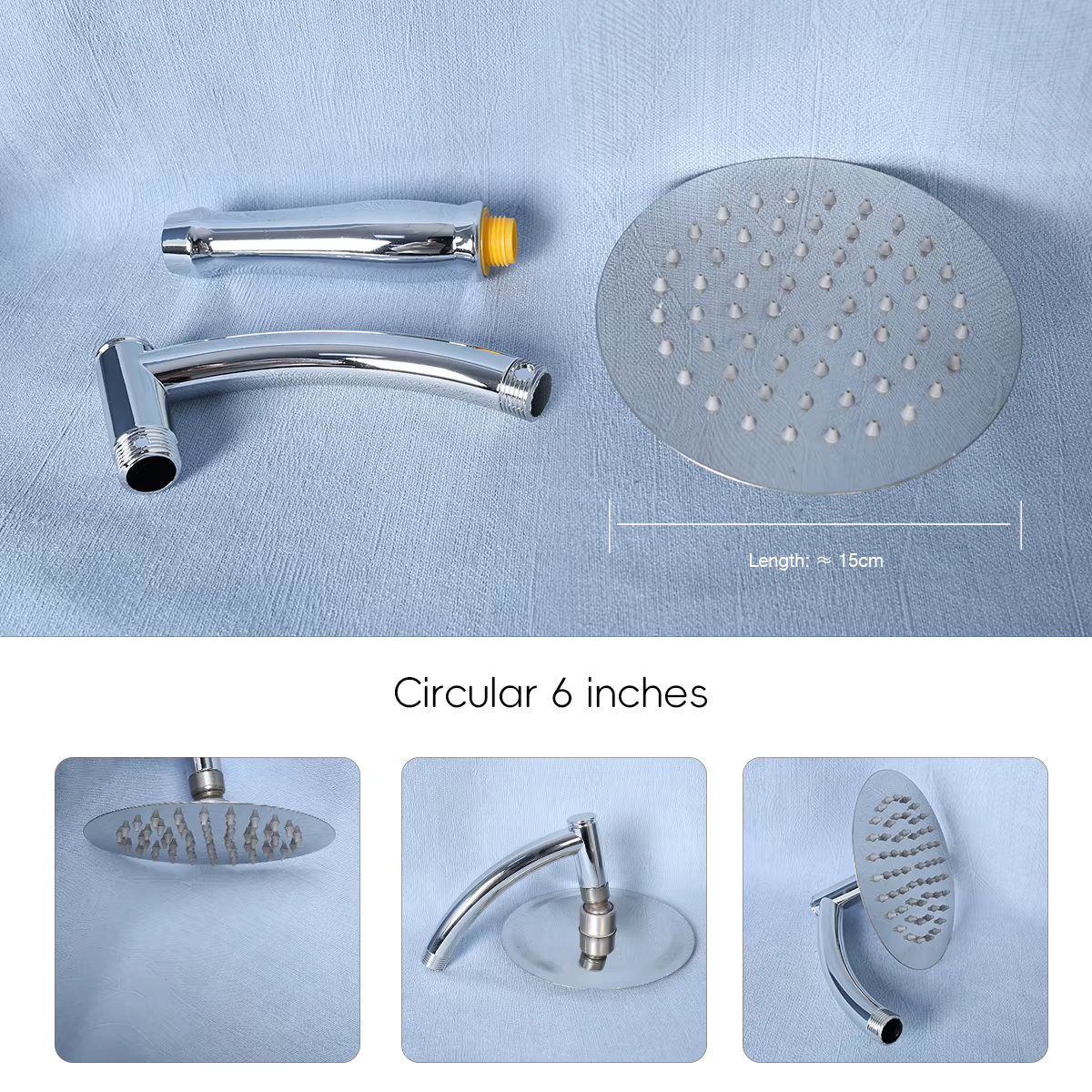 Pommeau de douche à haute pression en acier inoxydable, extension de pommeau de douche carré, grande
