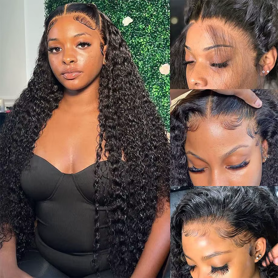 Perruque Lace Front Wig bouclée brésilienne naturelle, cheveux humains ondulés, pre-plucked, 30 amar
