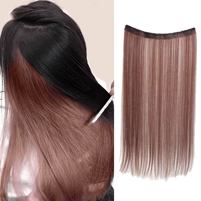 Extensions de cheveux colorés 20 pouces couleur droite pince sur Extension de cheveux arc-en-ciel fê
