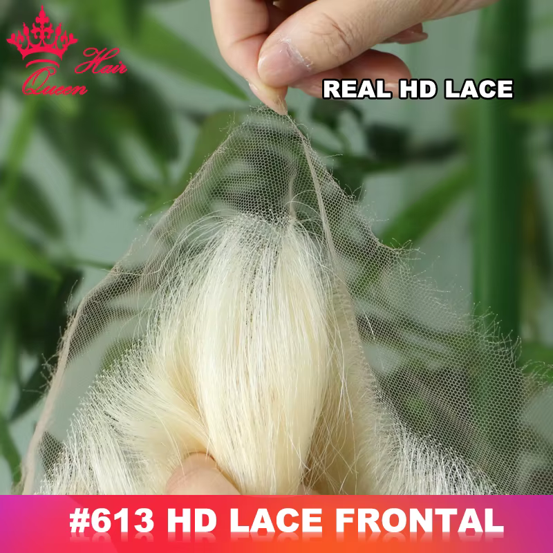 Queen Hair #613 Blonde Real HD Lace Frontal 13x6 13x4 Closure 6x6 5x5 HD Skinlike Melt Skins Lace St