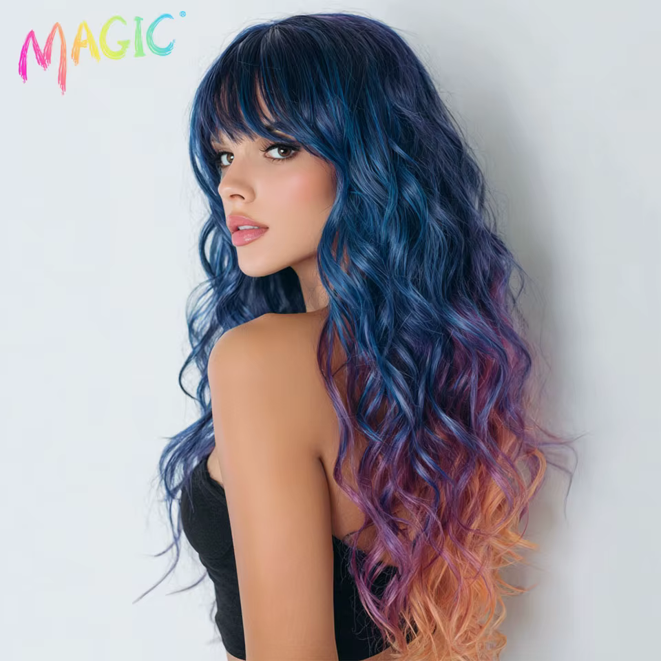MAGIC Anna 24 pouces Crochet cheveux synthétiques vague d'eau tressage Extensions de cheveux Ombre a