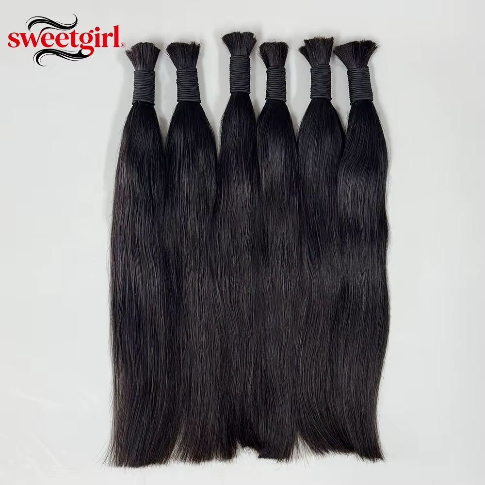 Extensions de cheveux humains ondulés, non traités, vierges, noirs naturels, doux et épais, pour fem