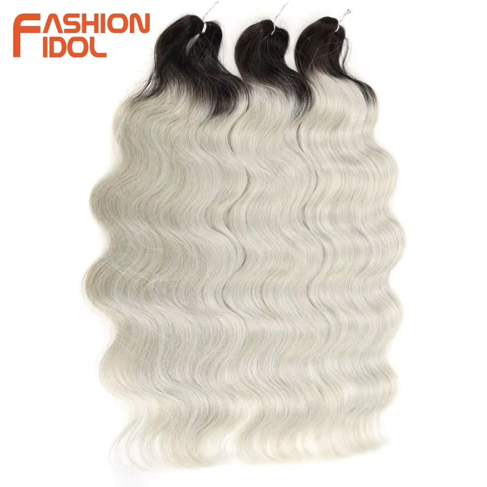 FASHION IDOL 24 pouces vague de corps Crochet tresses cheveux synthétiques pour les femmes noires va