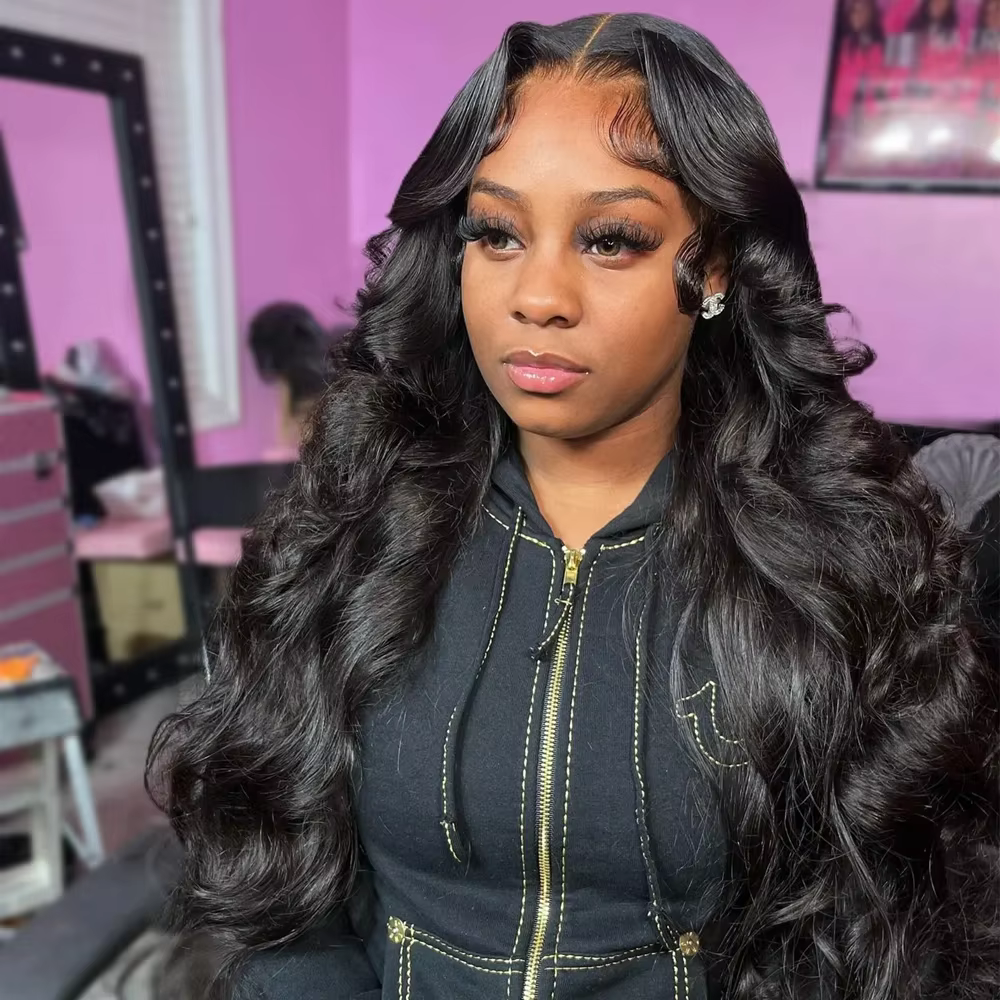 Perruque Lace Front Body Wave 30-36 pouces, densité 200, avec dentelle frontale 13x4 ou 13x6, en che