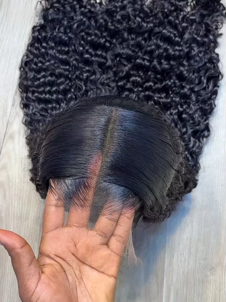 300 densité HD sans colle perruque bouclés cheveux humains vague profonde dentelle frontale perruque
