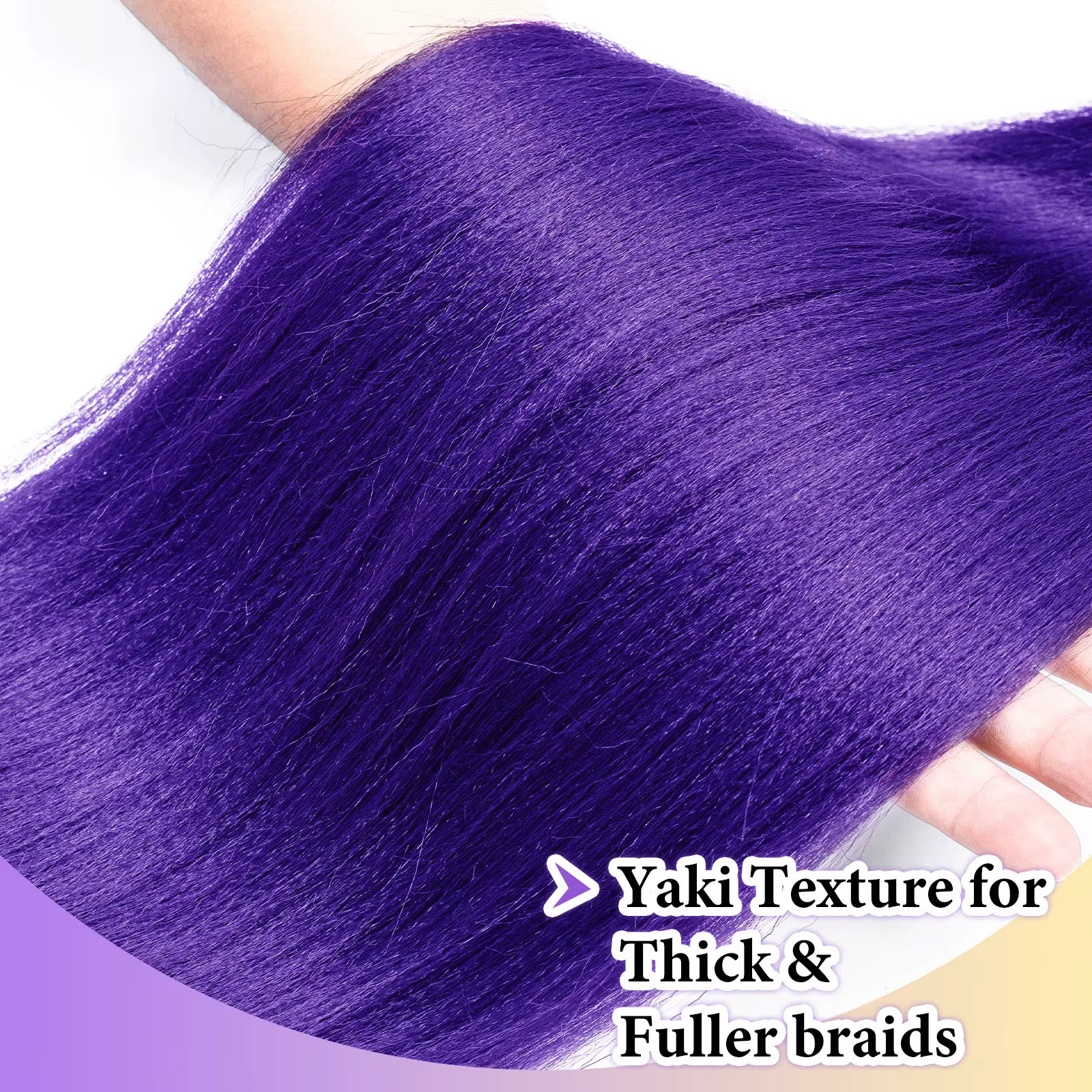 Extensions capillaires synthétiques tressées violettes, 24 26 28 30 pouces, Texture Yaki pré-étirée
