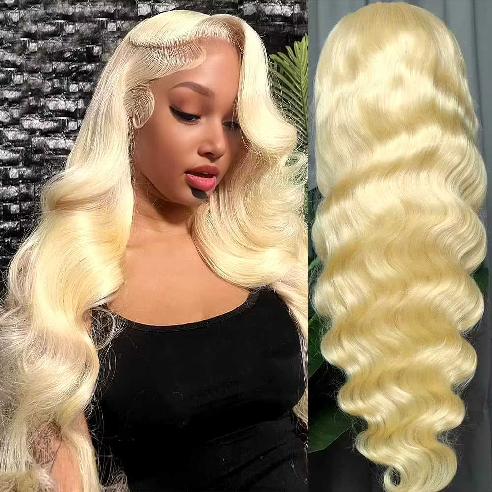 13x6 vague de corps Transparent HD 30 46 pouces 613 miel blond dentelle frontale perruque de cheveux