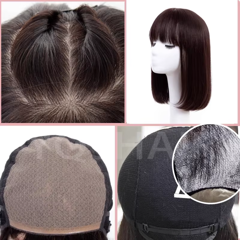 6x6 soie Base supérieure pleine dentelle perruque de cheveux humains soyeux droite péruvienne Remy c