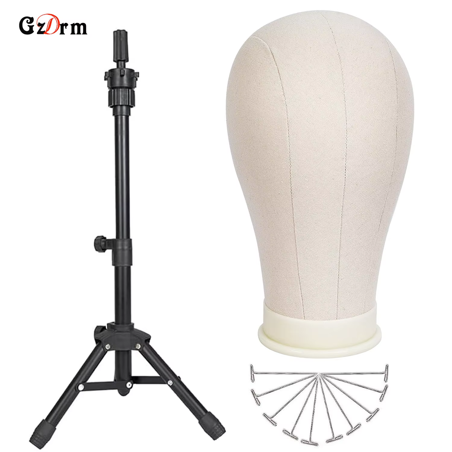 Tête de Mannequin de tête de perruque de 21 pouces 23 pouces avec support de perruque, tête de toile