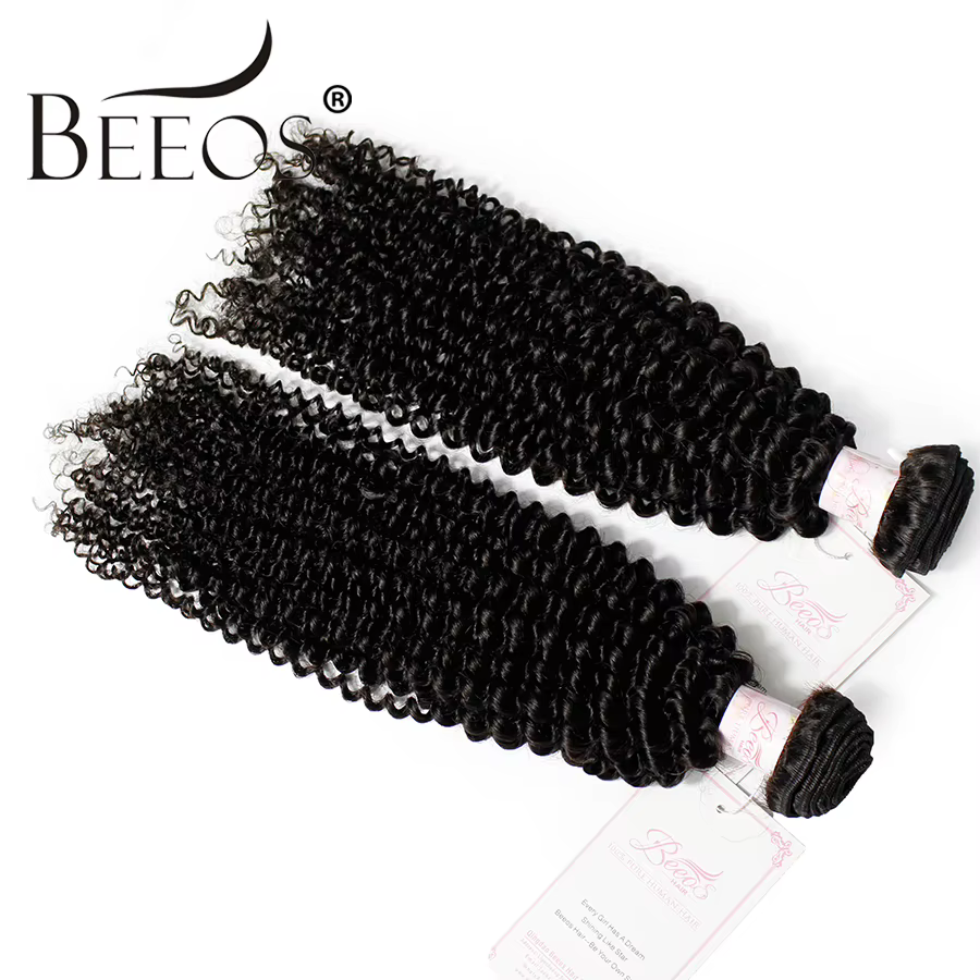 Bundles de cheveux bouclés crépus