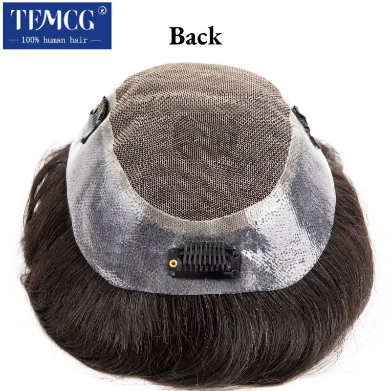 Système de cheveux à clipser pour hommes