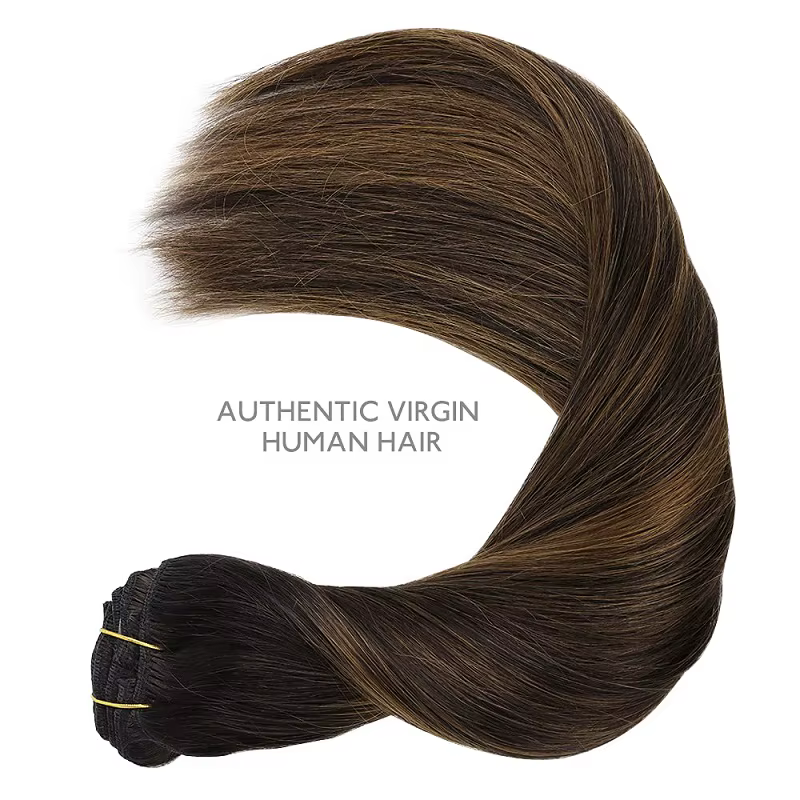 Clip de longueur personnalisé dans les extensions de cheveux 100%