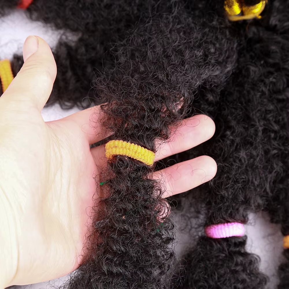 Afro crépus Marley tressage printemps torsion Crochet cheveux Extensions en vrac Faux Locs naturel noir Ombre tresses synthétiques pour les femmes