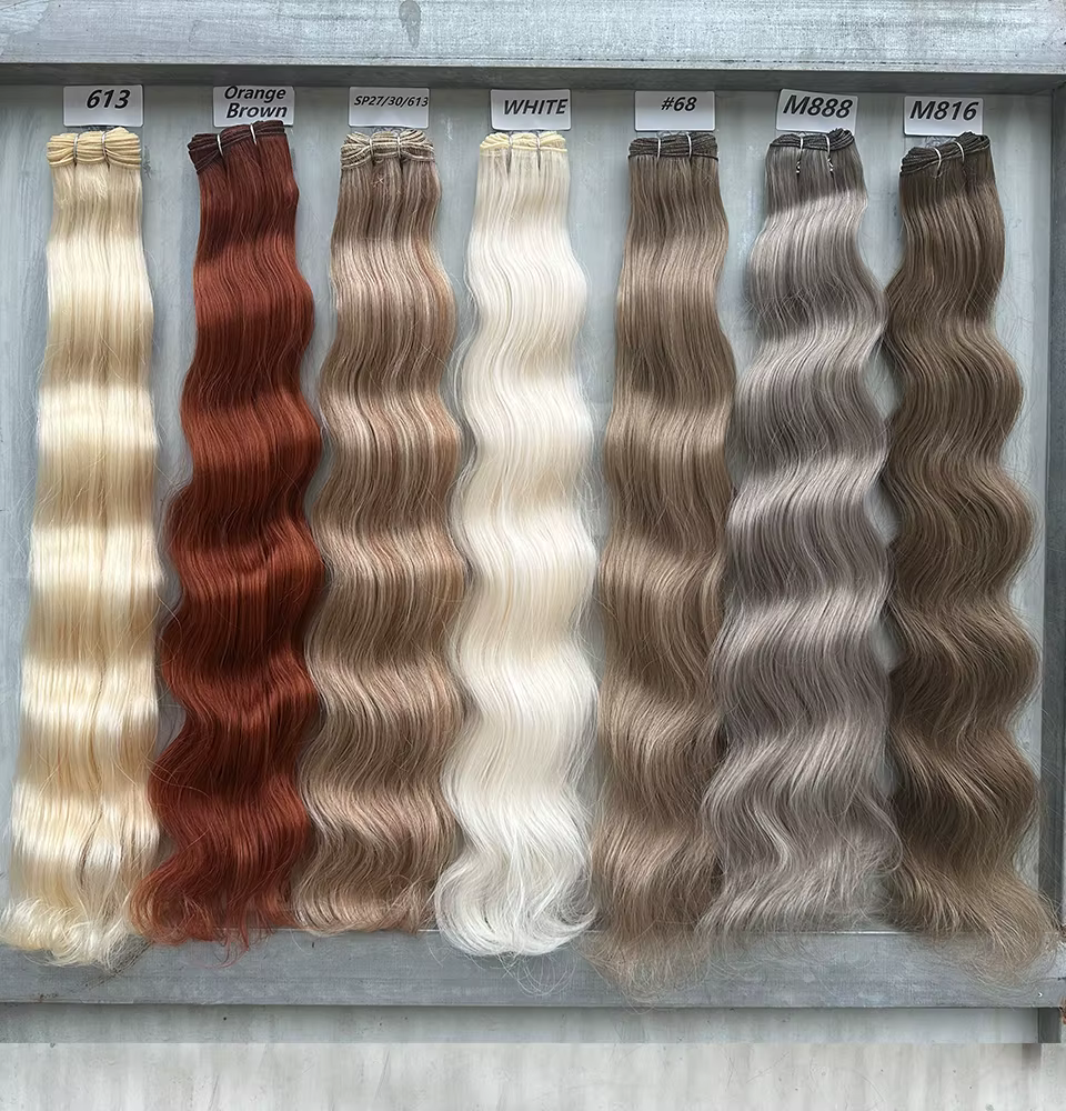 Magicae 30 pouces 200g/pièce Extension de cheveux synthétiques haute température ondulés gris