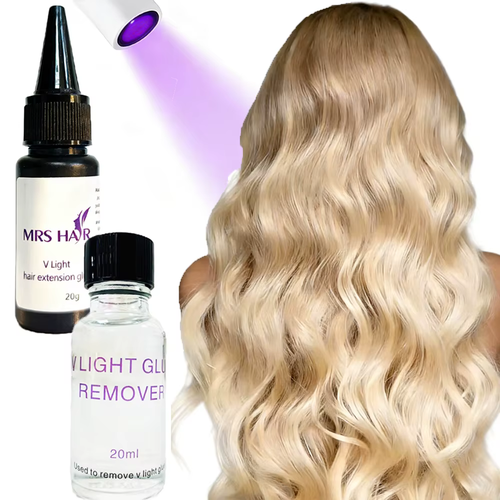 Colle pour extensions de cheveux V Light avec dissolvant 20g
