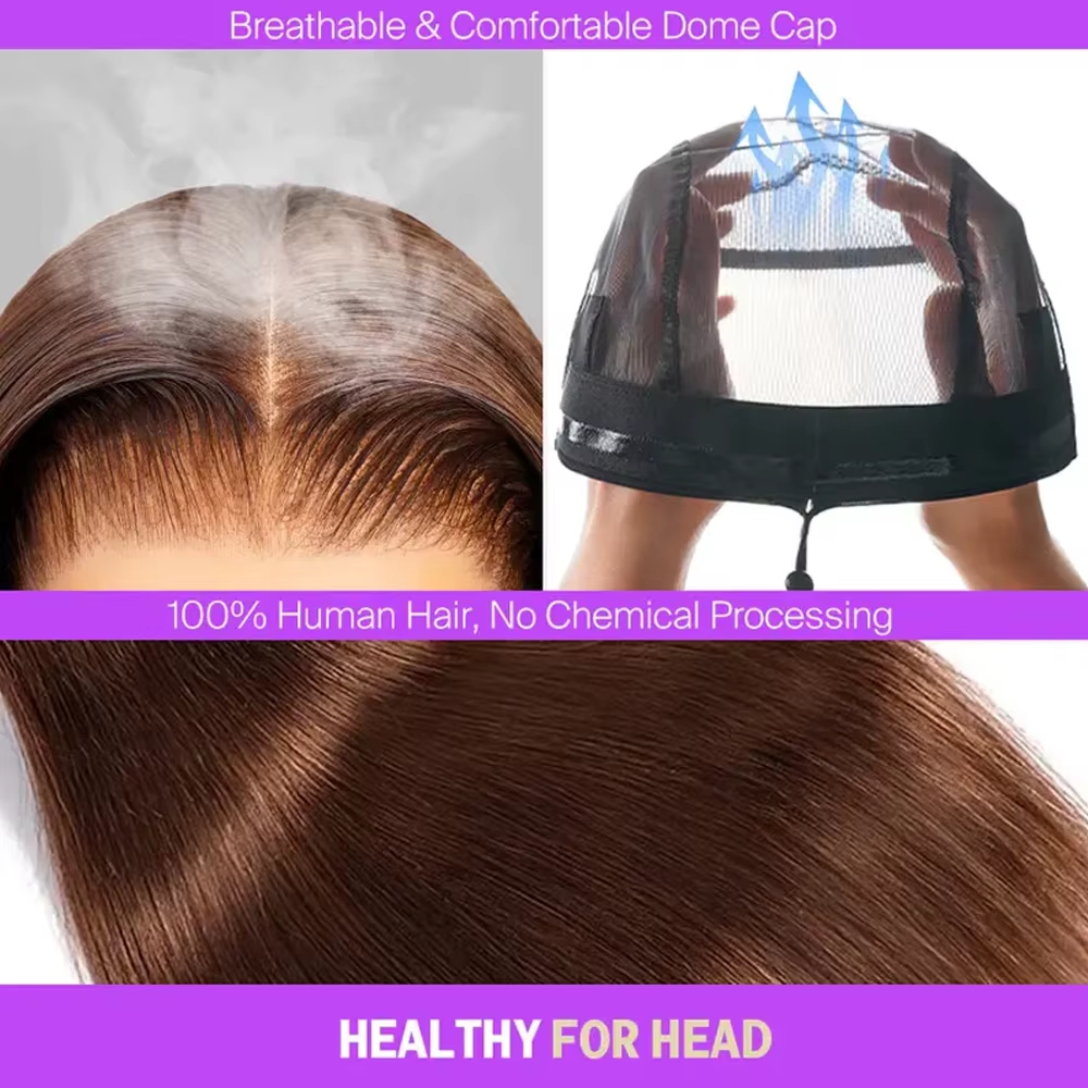 4 # Perruque Lace Front Wig naturelle sans colle