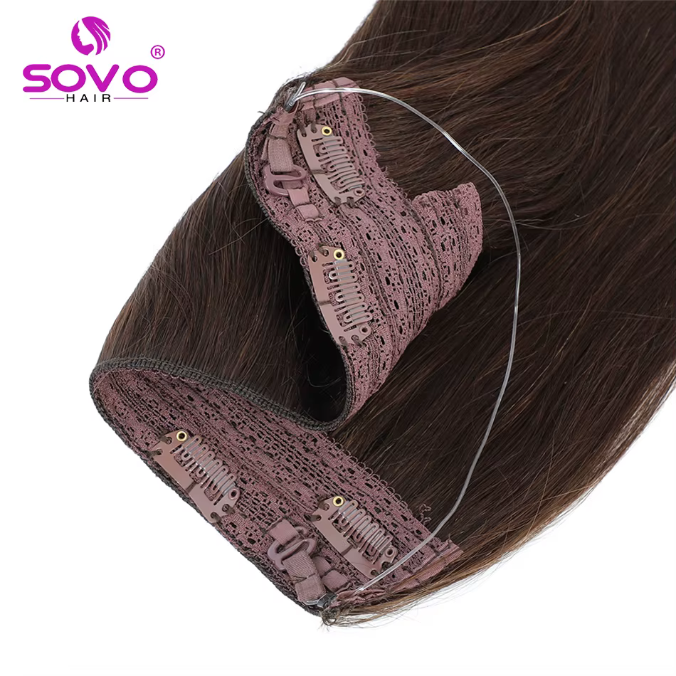 120G Halo Extensions de cheveux 100%
