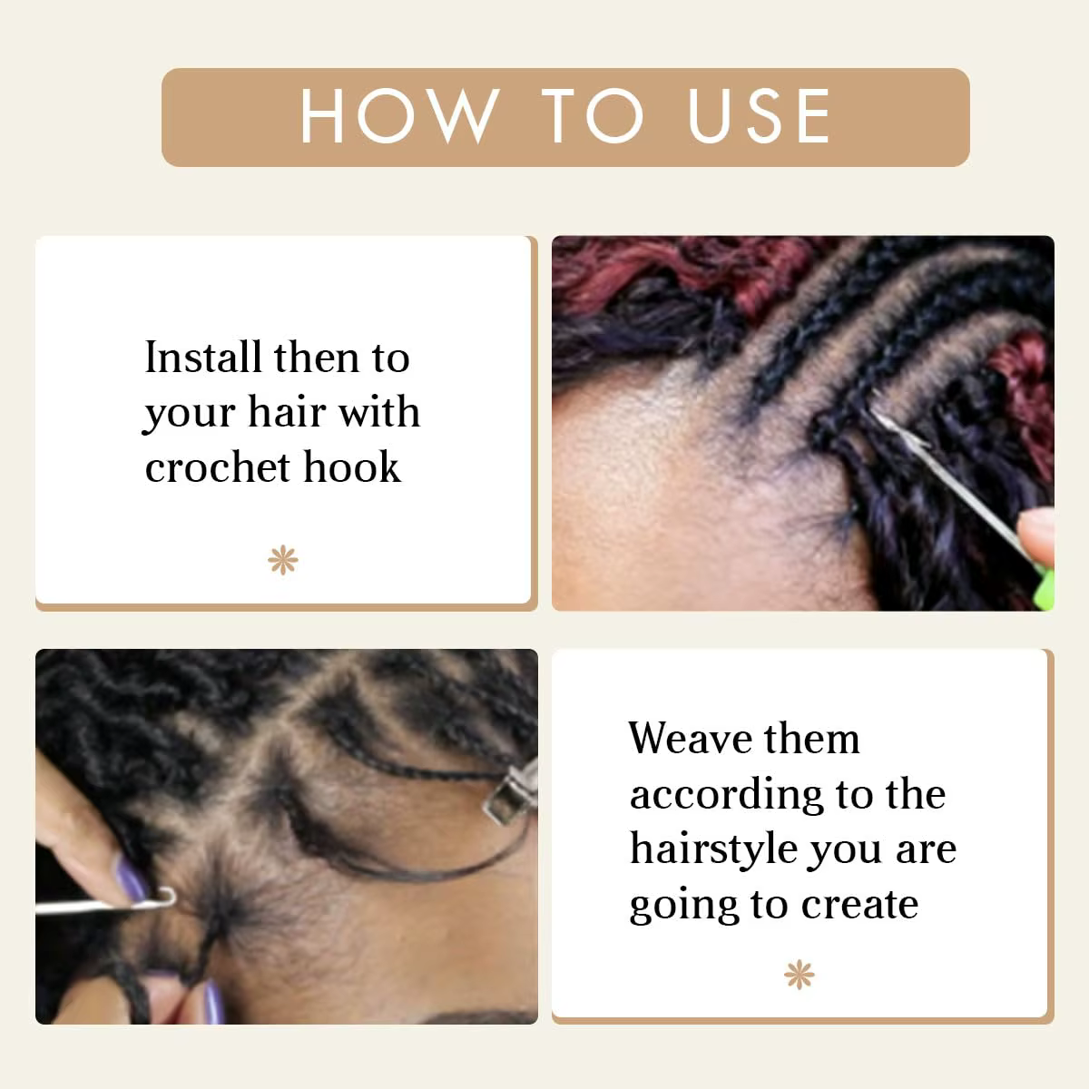 Extensions de cheveux au crochet Butterfly Locs