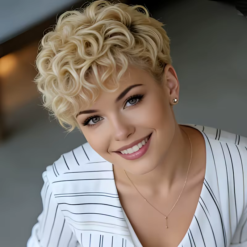 Perruques en cheveux humains blonds 613