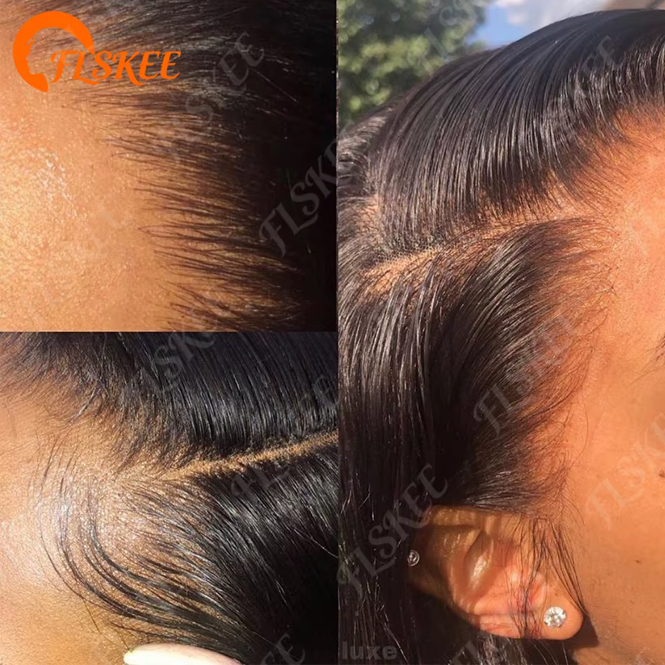 Perruque Bob Droite 13x6 en Cheveux Humains 200 Densité