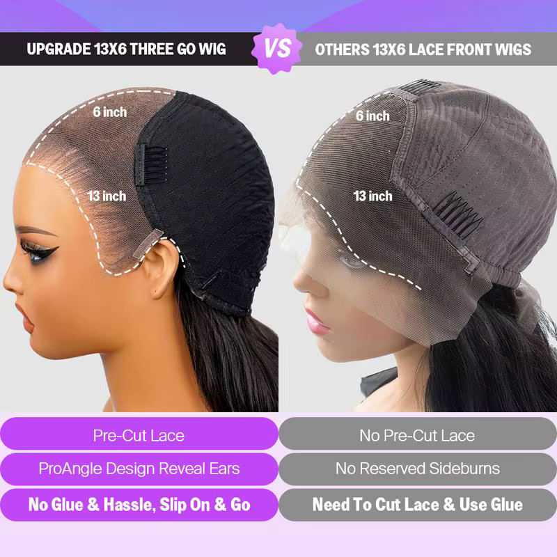 Perruque sans colle mixte marron 13x6 oreille à oreille, Body Wave ombré marron avec cordon de serrage, 100% cheveux humains, nœuds décolorés pré-épilés