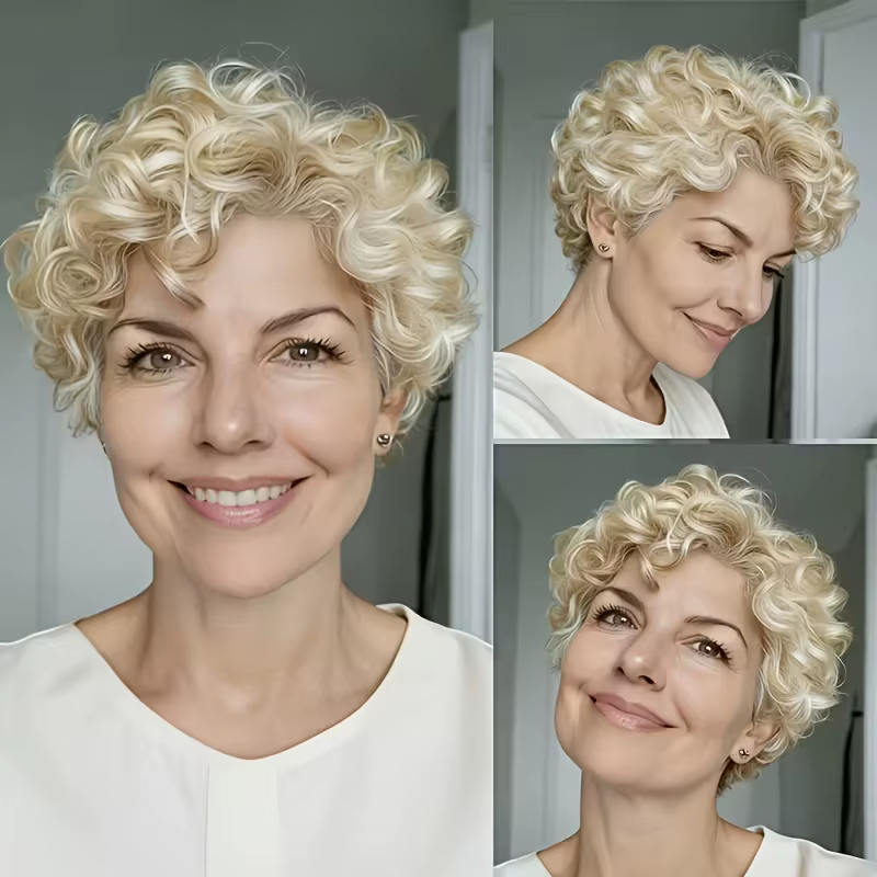 Perruques en cheveux humains blonds 613