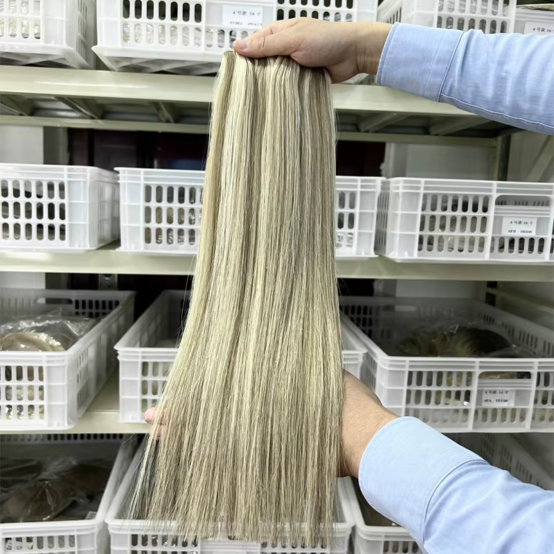 Extensions de cheveux de trame de génie vierge russe à Double tirage