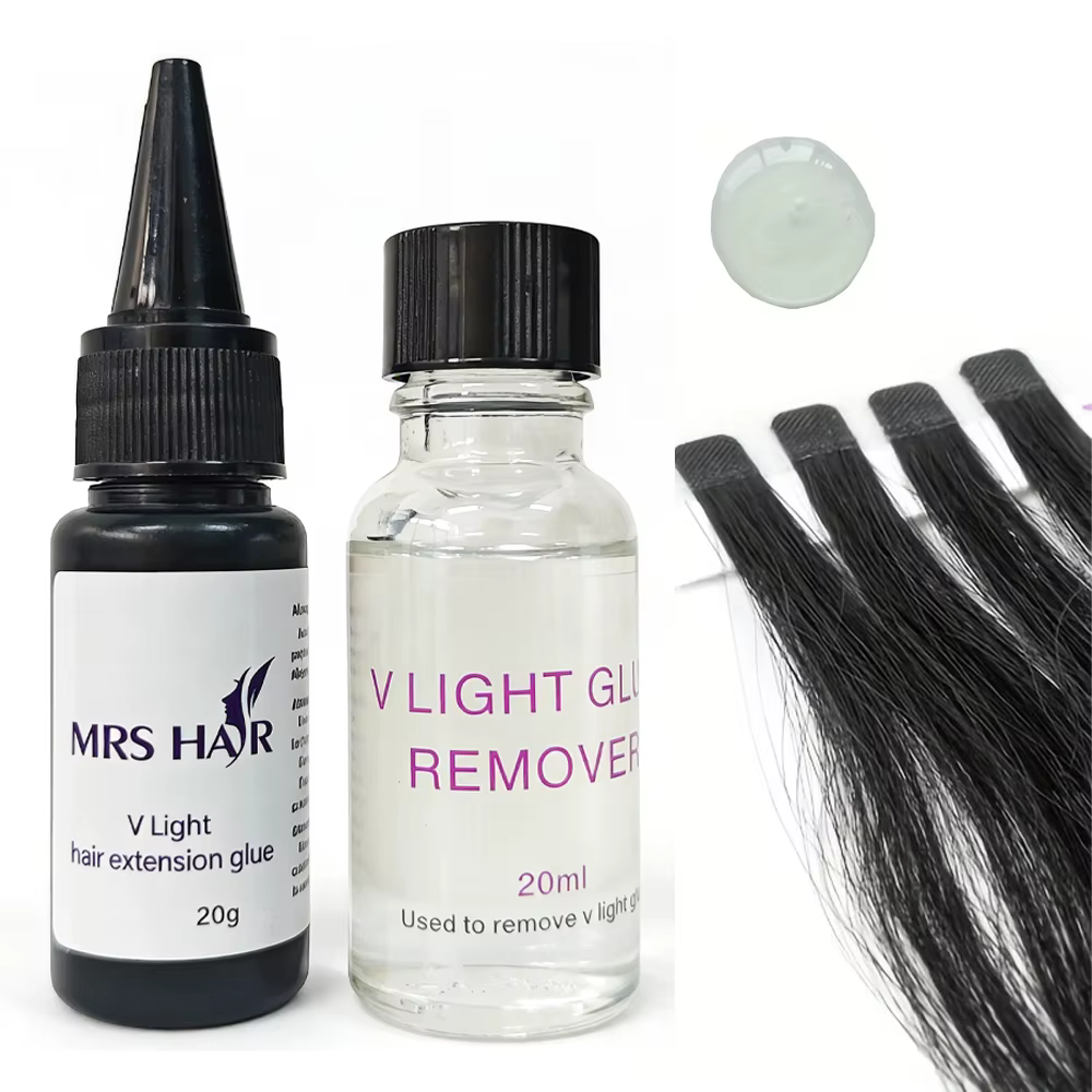 Colle pour extensions de cheveux V Light avec dissolvant 20g