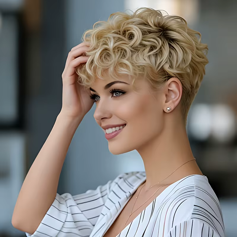 Perruques en cheveux humains blonds 613