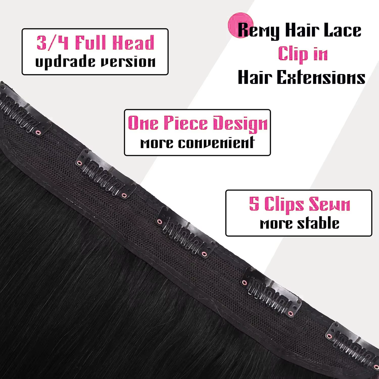 Extensions de cheveux à clips