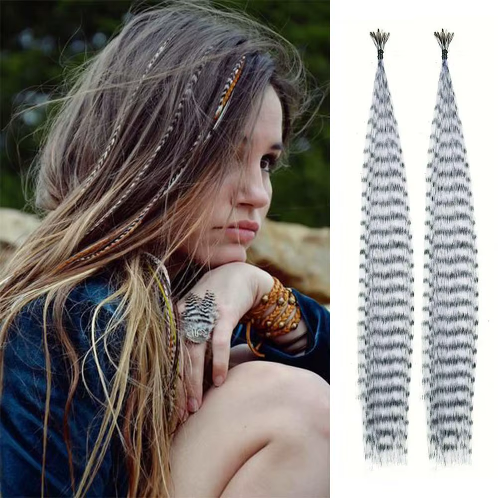 Extensions de cheveux synthétiques colorées I-Tip