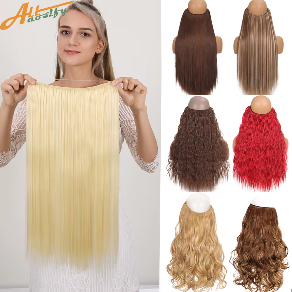 Extensions de Cheveux Synthétiques Sans réinitialisation