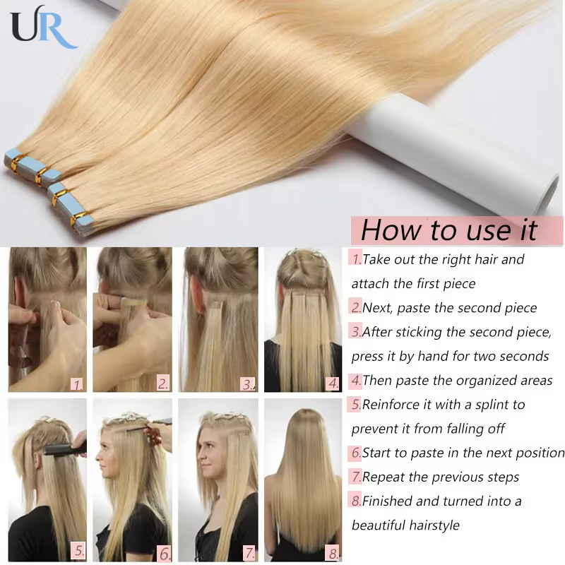 Extensions de cheveux 100% humains prédécoupées