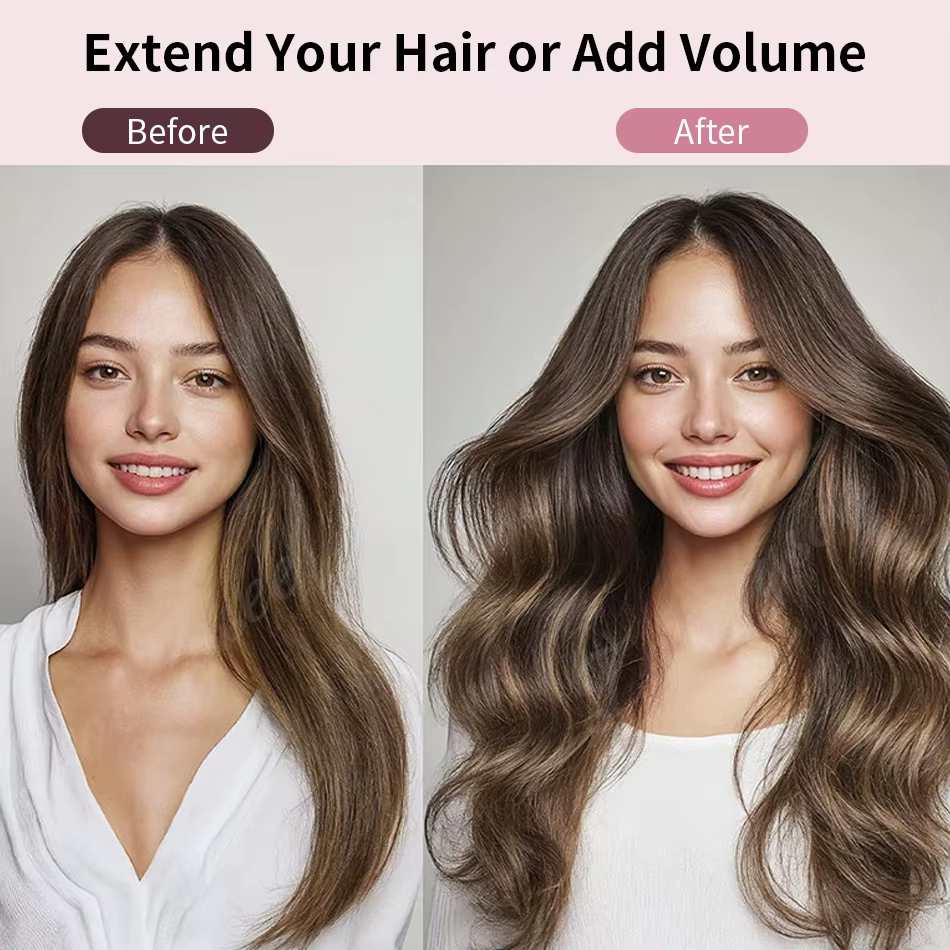 Extensions de cheveux naturels Balayage à bandes adhésives