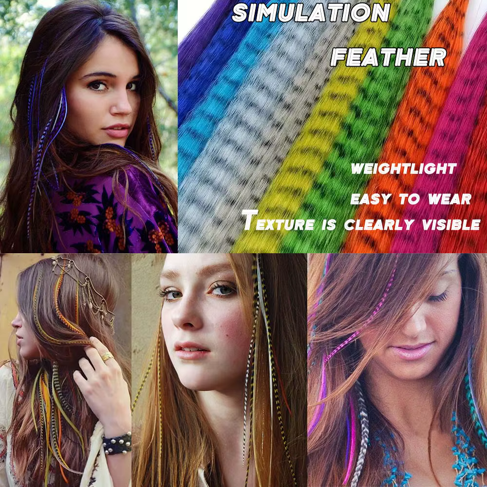 Extensions de cheveux synthétiques colorées I-Tip