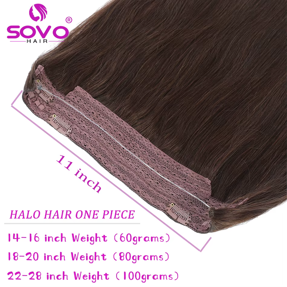 Halo Hair Extensions de cheveux 100% humains