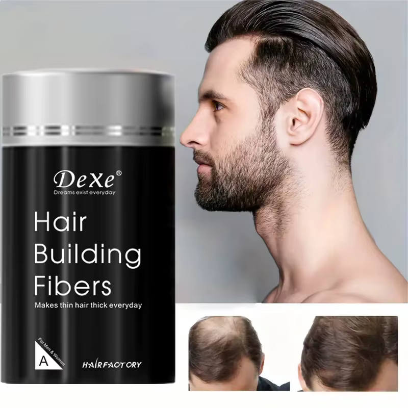 Poudre de fibres DEXE 22g : Fibers de renforcement capillaire pour cheveux plus complets