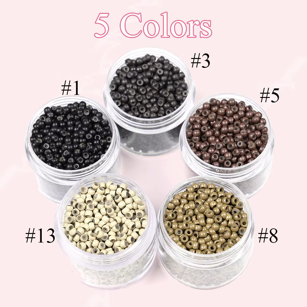 1000 pièces/bouteille Nano anneau perles doublées de Silicone