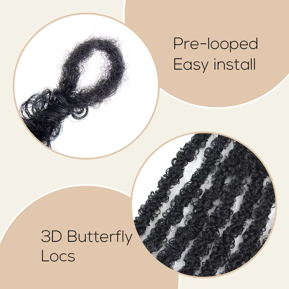 Extensions de cheveux au crochet Butterfly Locs